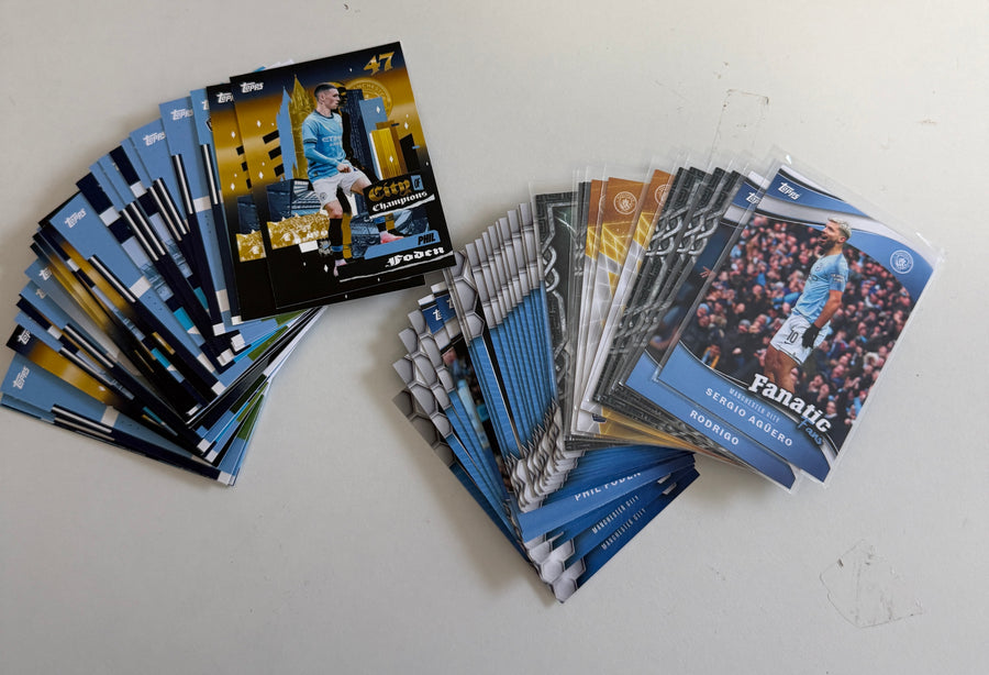 MANCHESTER CITY TOPPS FAN SET 2024 X 2025 LOT