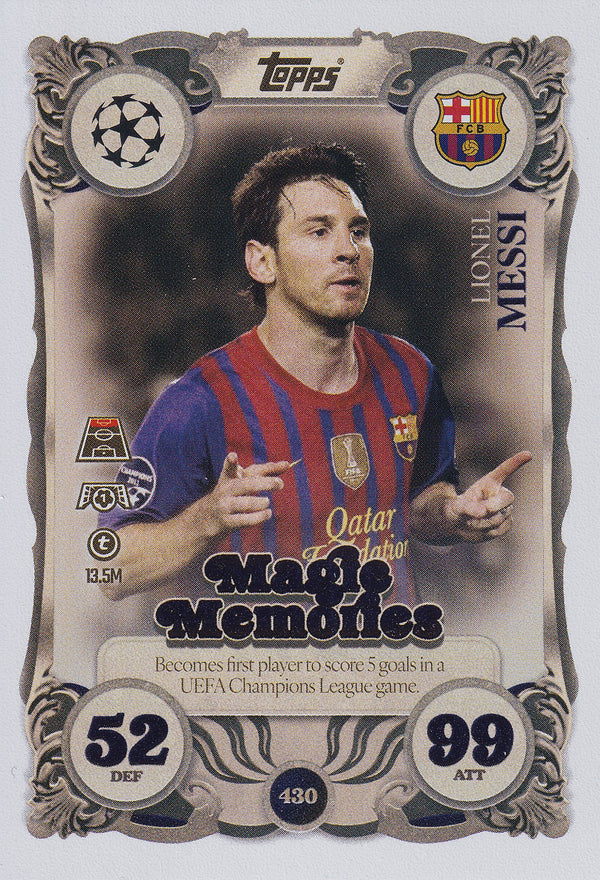 430. LIONEL MESSI - FC BARCELONA - MAGIC MEMORIES - Sportmemos