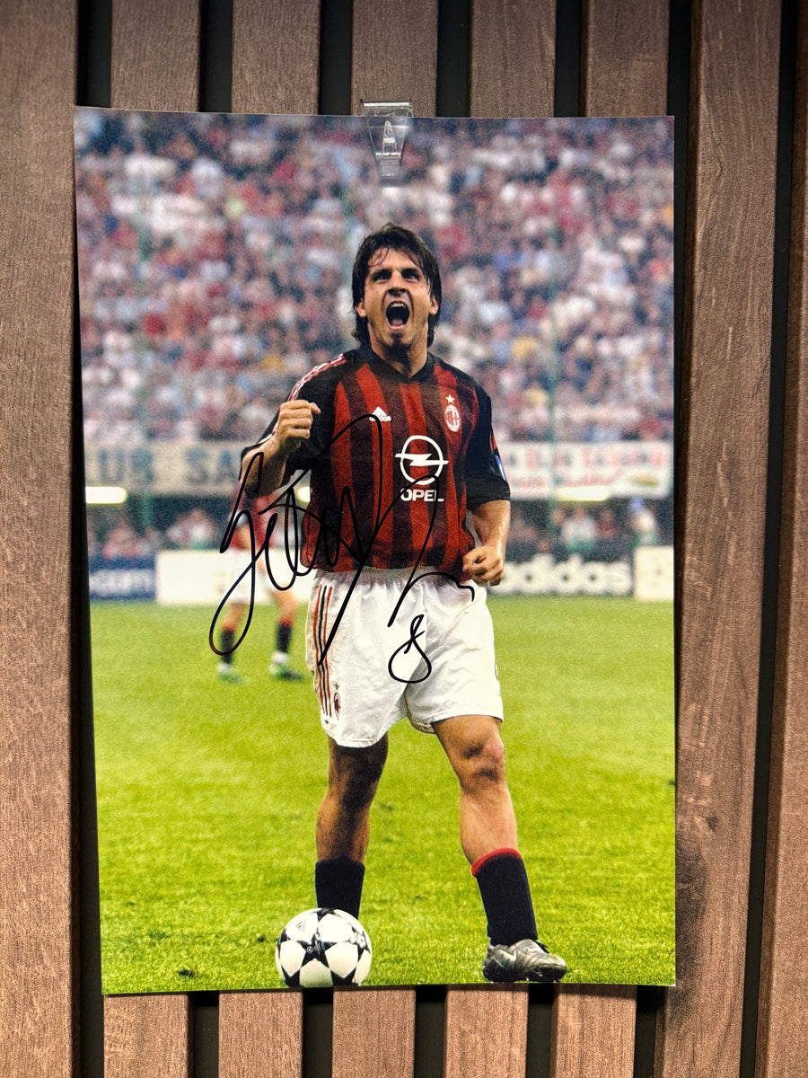 AC MILAN - GENNARO GATTUSO - SIGNERT BILDE MED EKTEHETSBEVIS/COA