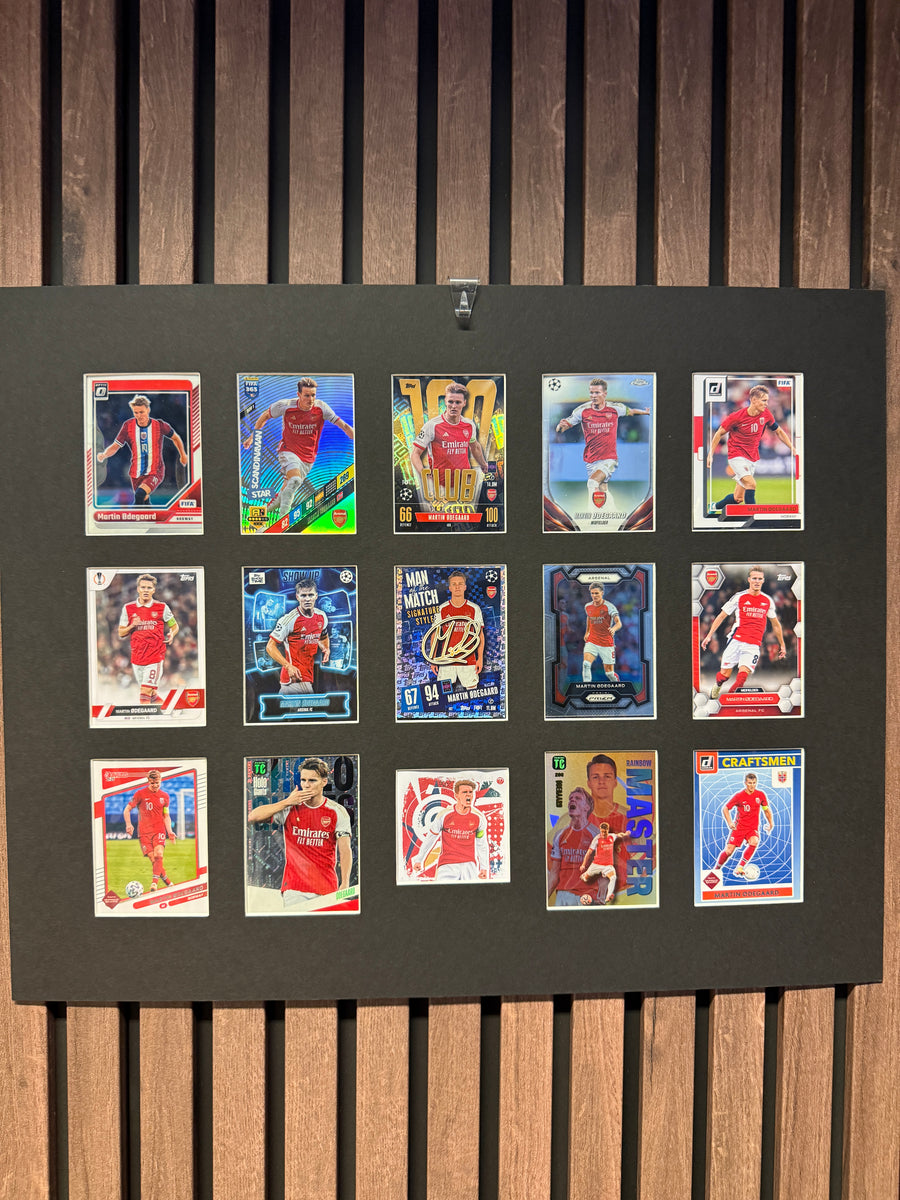 MARTIN ØDEGAARD - FOTBALLKORTMONTAGE - NORGE X ARSENAL - FERDIG INNRAMMET