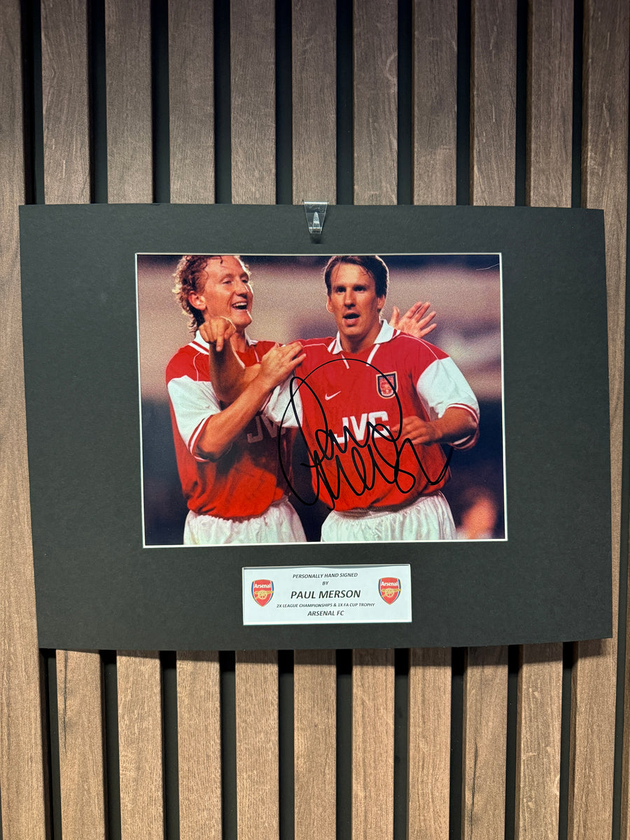 PAUL MERSON - SIGNERT BILDE MED EKTEHETSBEVIS/COA