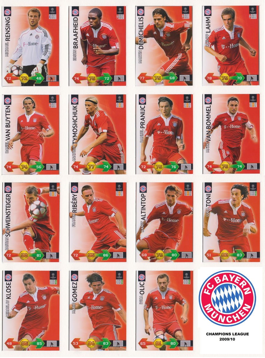 000. BAYERN MUNCHEN KOMPLETT SETT "TEAM MATES" - CHAMPIONS LEAGUE 2009/10