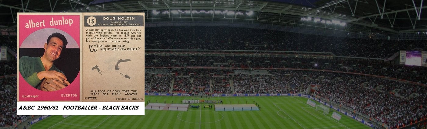 A&BC 1960/61 FOOTBALLER - BLACK BACKS