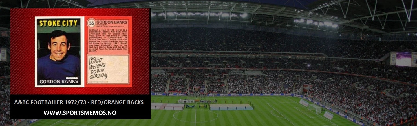 A&BC 1972/73 FOOTBALLER  -  ORANGE/RED BACKS