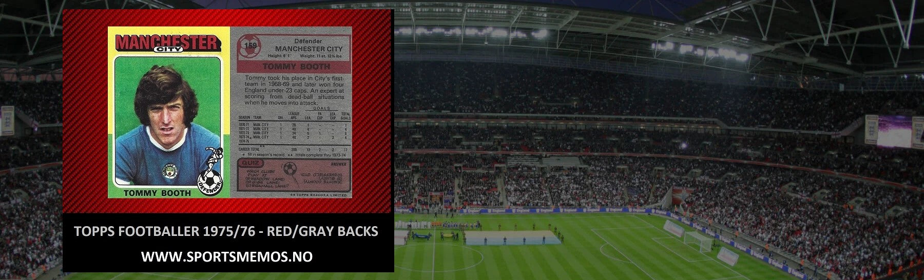 TOPPS 1975/76 FOOTBALLER - RED/GREY BACKS