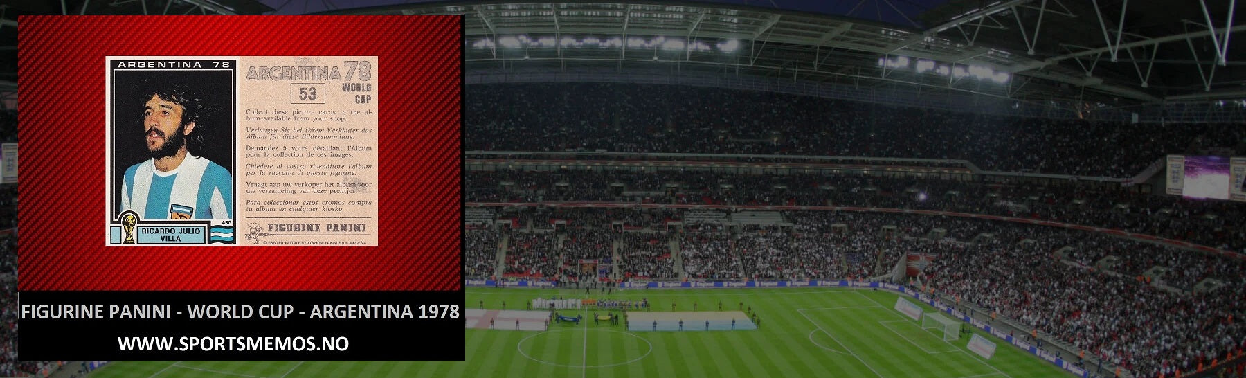 FIGURINE PANINI - ARGENTINA 78 - WORLD CUP