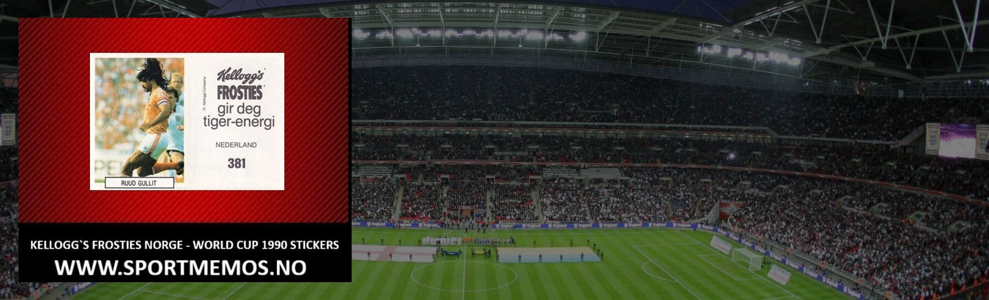 KELLOGG`S FROSTIES NORGE - WORLD CUP 1990 STICKERS