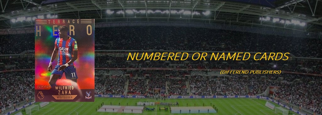 NUMBERED OR NAMED CARDS