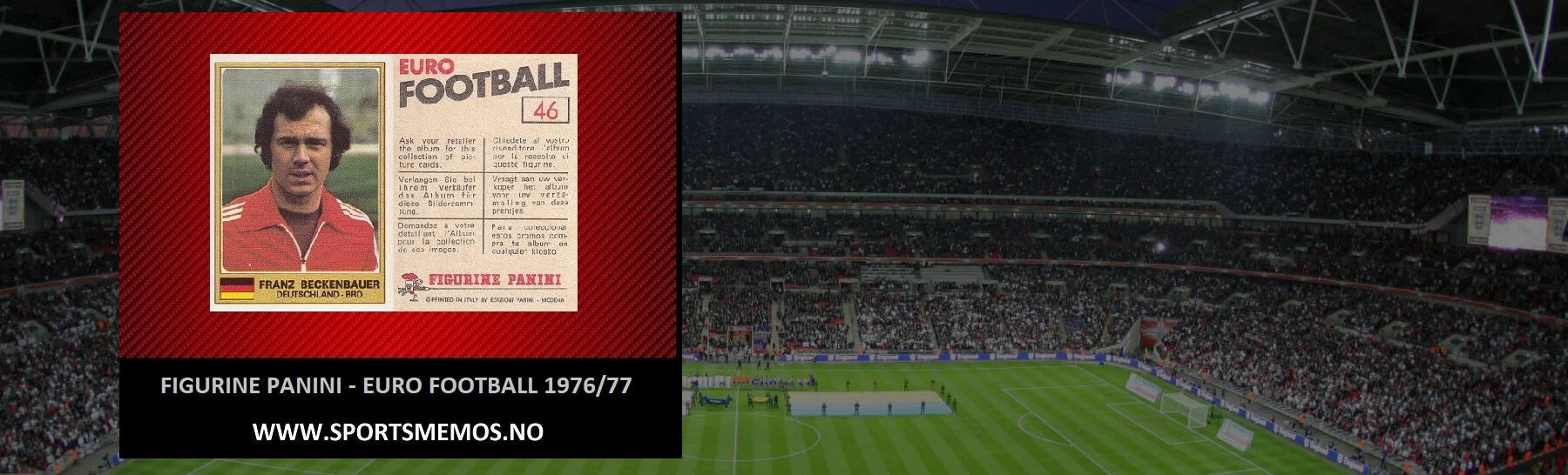 FIGURINE PANINI - EURO FOOTBALL 1976/77