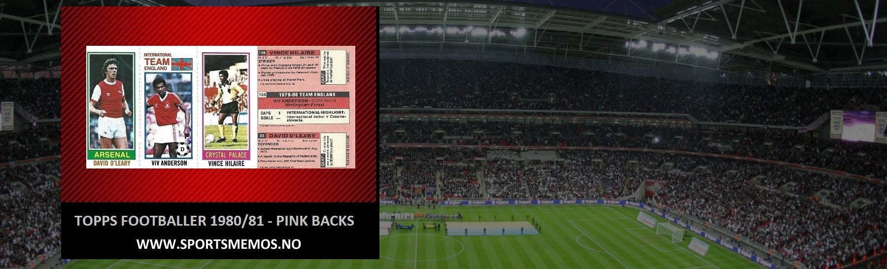 TOPPS  1980/81  FOOTBALLERS - PINK BACKS