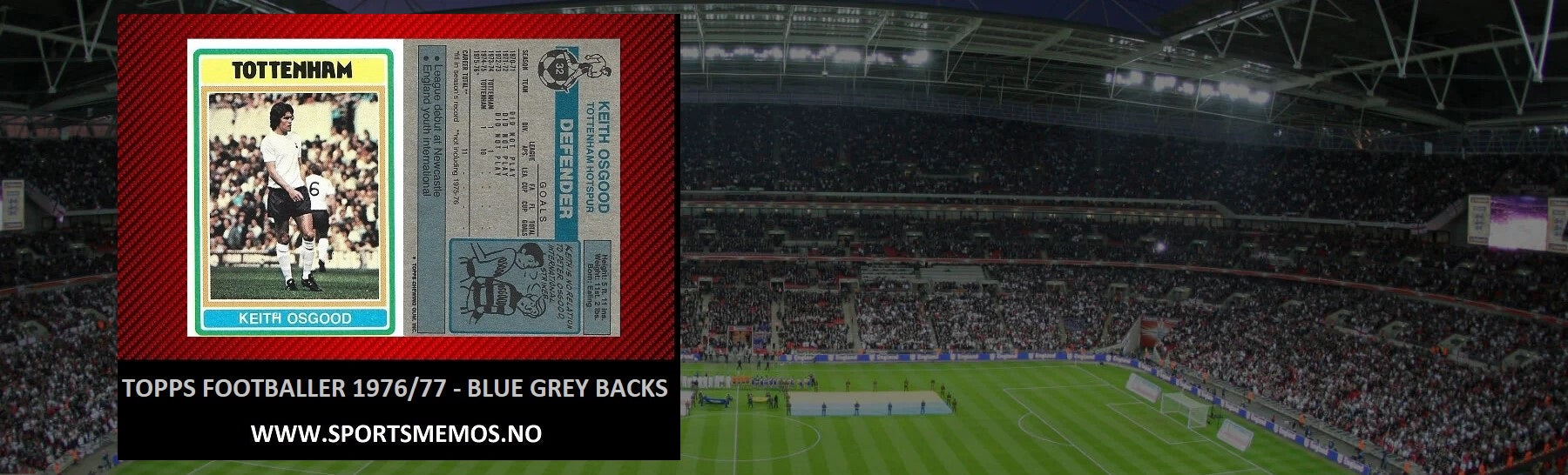 TOPPS 1976/77 Footballer - Blue/Grey backs