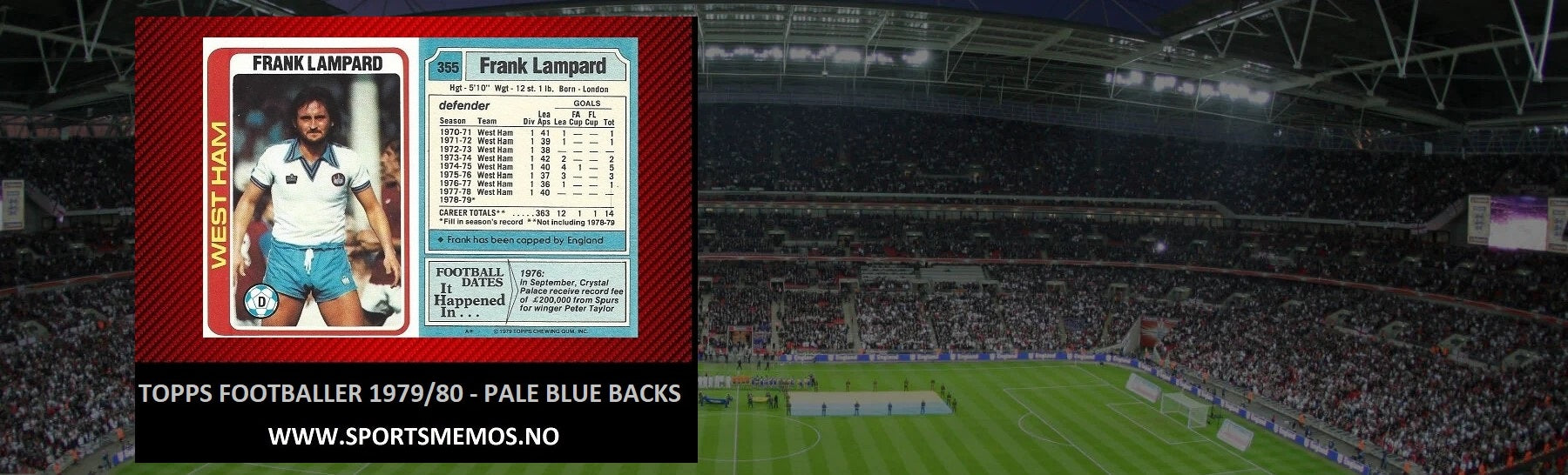 TOPPS 1979/80 Footballer - Pale Blue backs