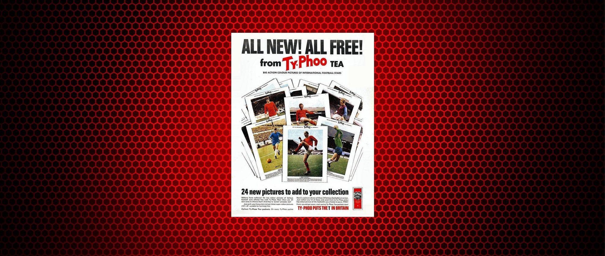 TY-PHOO FOTBALLKORT FRA 1963-1974