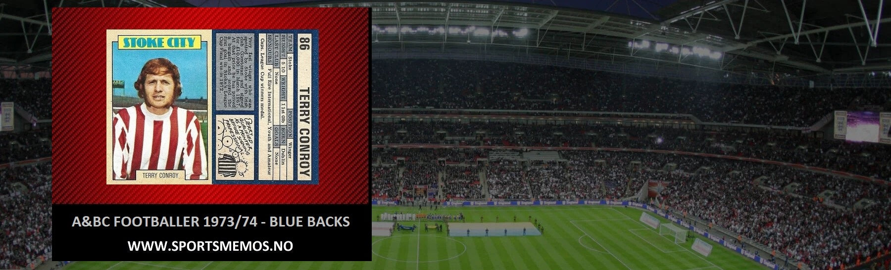 A&BC 1973/74 FOOTBALLER - BLUE BACKS