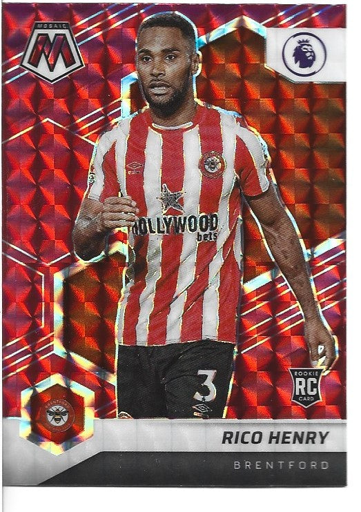 077. Rico Henry - Brentford - RED MOSAIC - ROOKIE