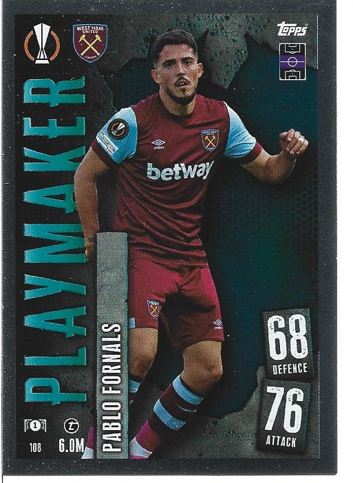 108.  Pablo Fornals - West Ham United  -  Playmaker