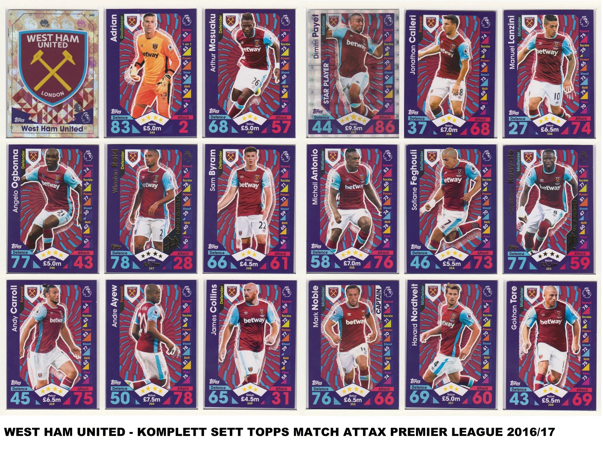 WEST HAM UNITED - "SUPERLOT" - MATCH ATTAX - 11 LAGSETT