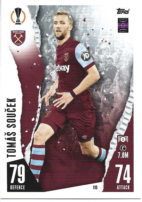 110.  Tomáš Souček  - West Ham United