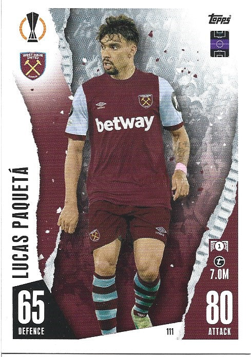 111.  Lucas Paqueta  - West Ham United