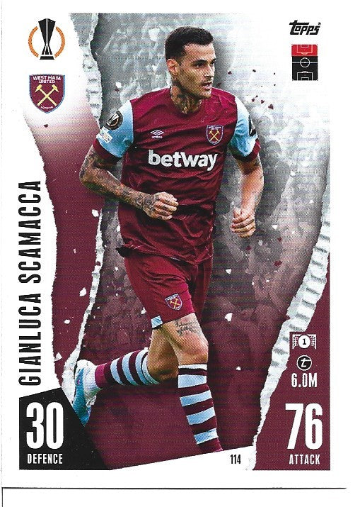 114.  Gianluca Scamacca  - West Ham United