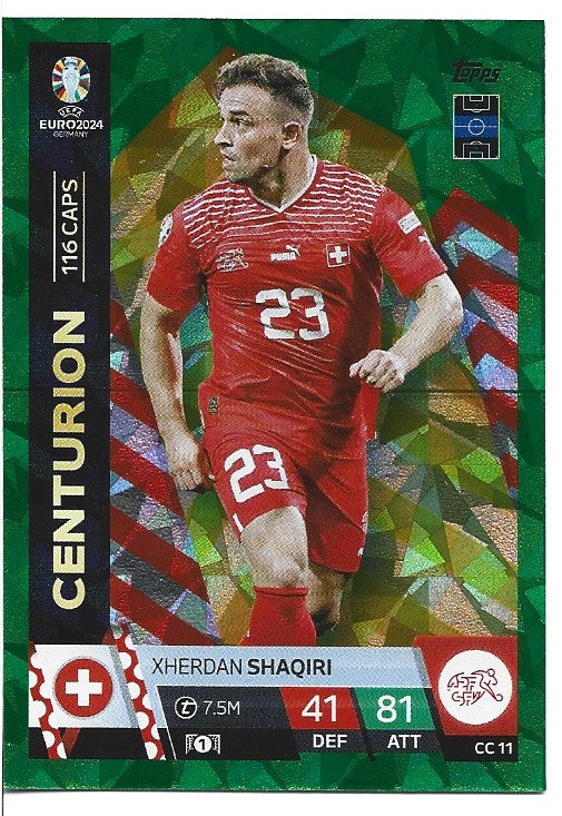CC.011 - XHERDAN SHAQUIRI - SWITZERLAND - CENTURION - GREEN EMERALD HOLOGRAPH