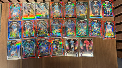 MANCHESTER CITY - LOT - NUMMERERTE OG INSERTS - PRIZM 2020/21