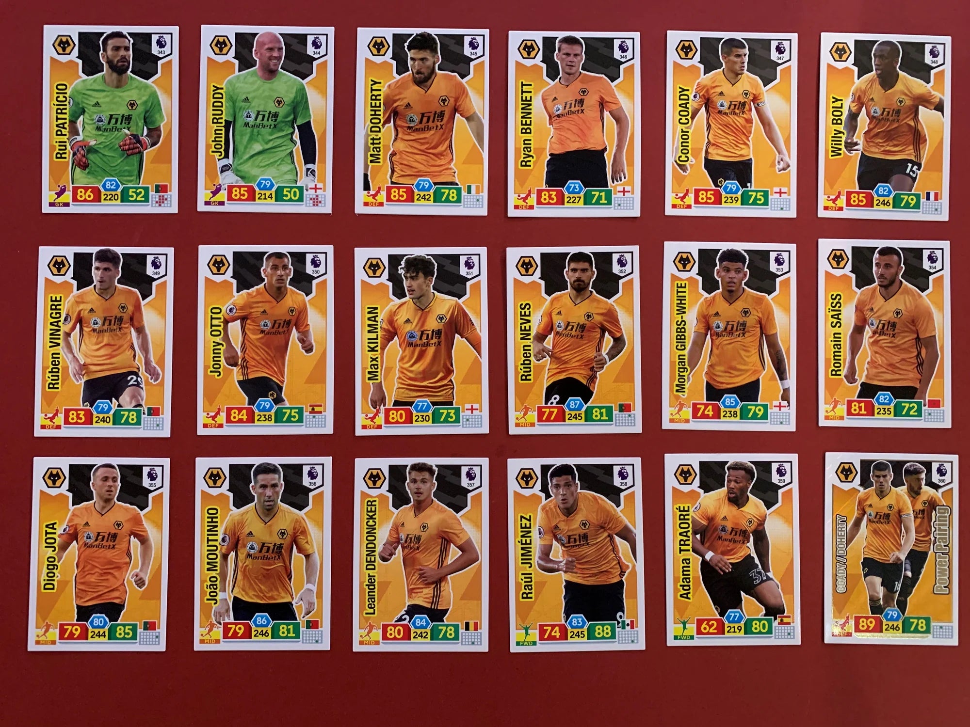 WOLVERHAMPTON WANDERERS - LOT - SHOOT OUT, MATCH ATTAX OG ADRENALYN XL
