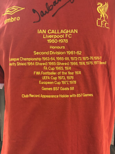 IAN CALLAGHAN - HONOURS SHIRT - SIGNERT DRAKT MED EKTEHETSBEVIS/COA