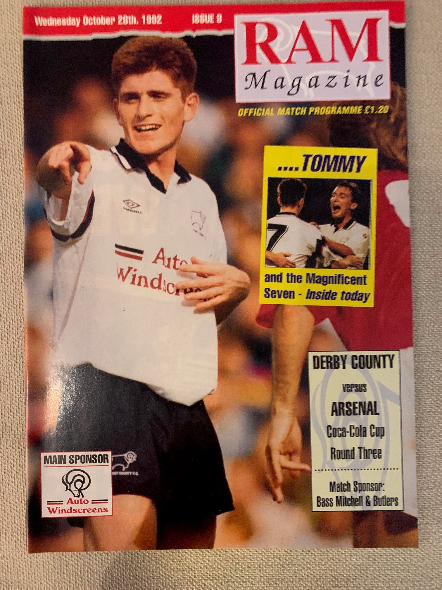 1992-28.10 - DERBY COUNTY VS ARSENAL