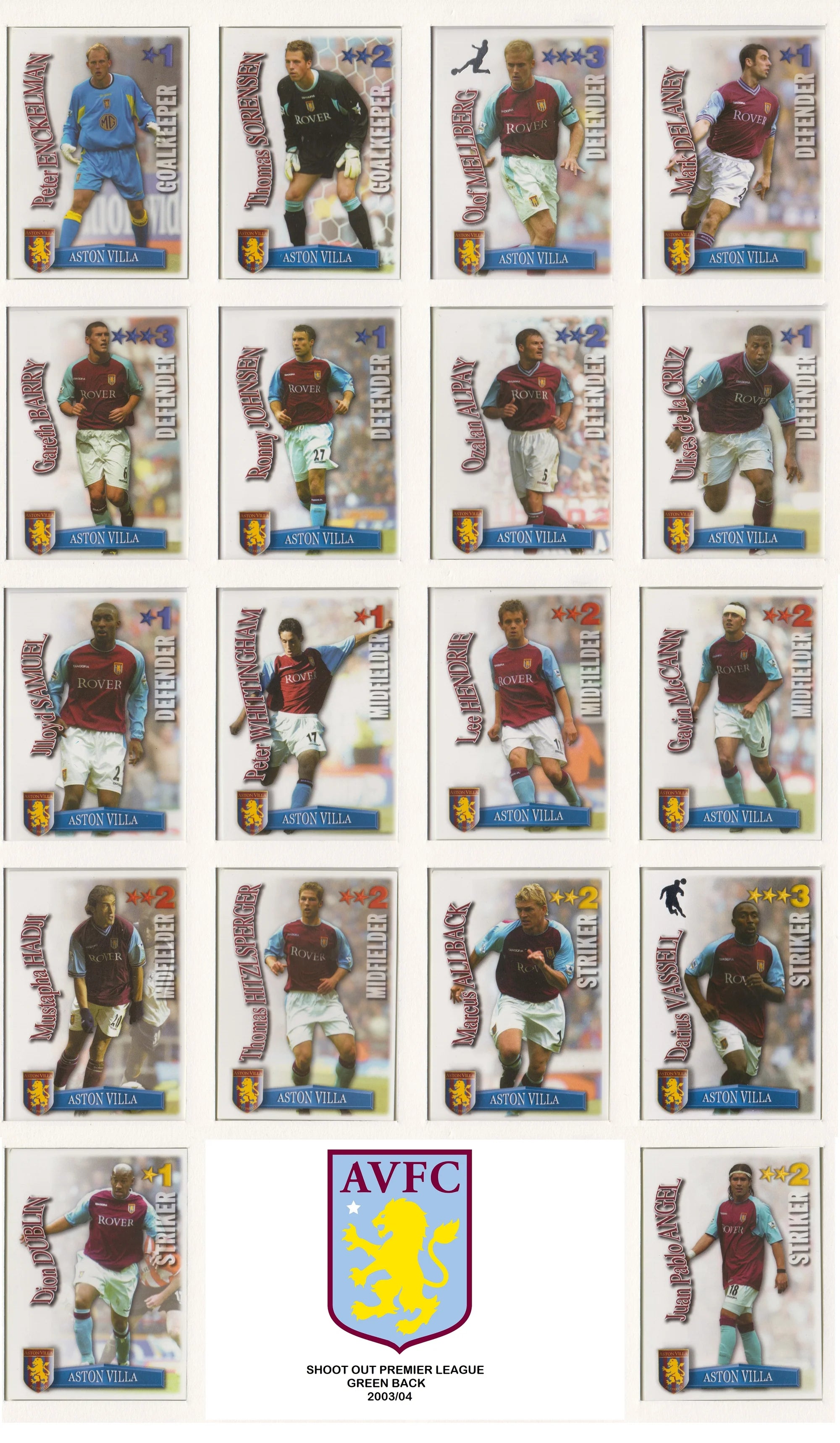 ASTON VILLA - LOT - SHOOT OUT - 4 ÅRGANGER