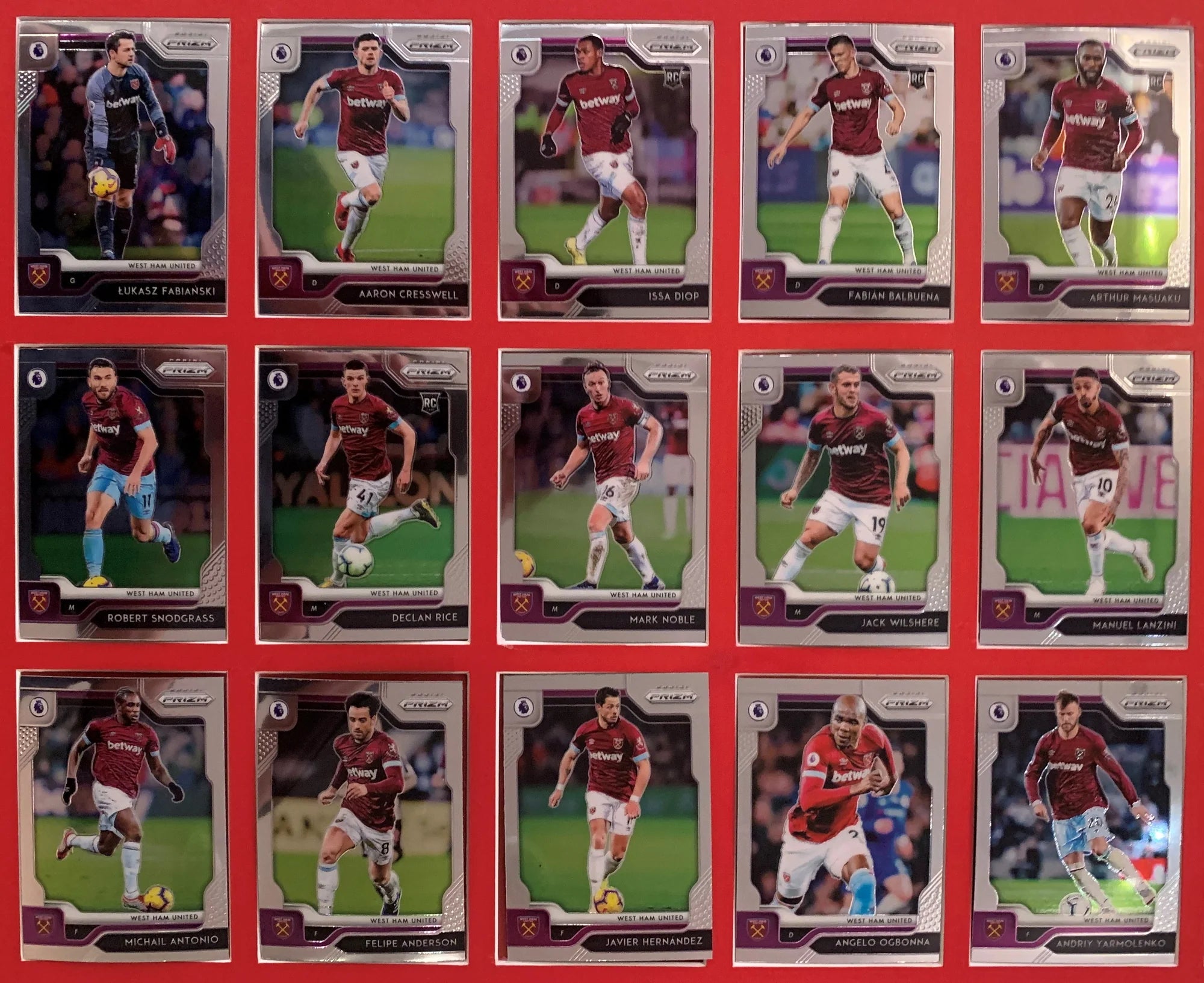 WEST HAM - "HIGH-END" LOT - MOSAIC & PRIZM - 3 LAGSETT