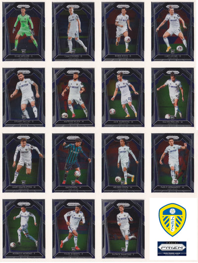 LEEDS UNITED - "SUPERLOT" - PRIZM 2020/21 - 34 PARALLELLER/INSERTS/NUMMERERTE OG 1 LAGSETT