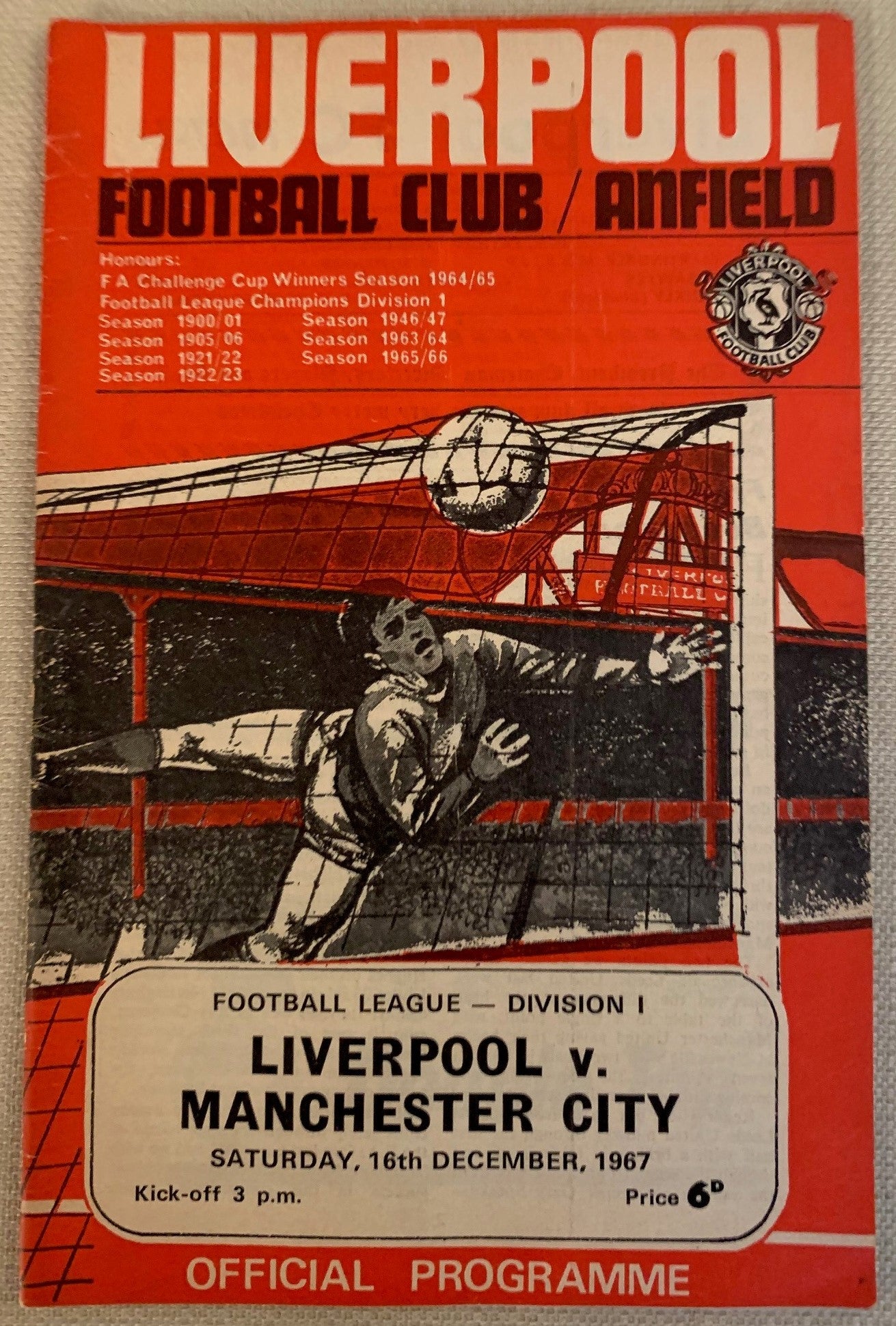 1967-16.12 - LIVERPOOL VS  MANCHESTER CITY
