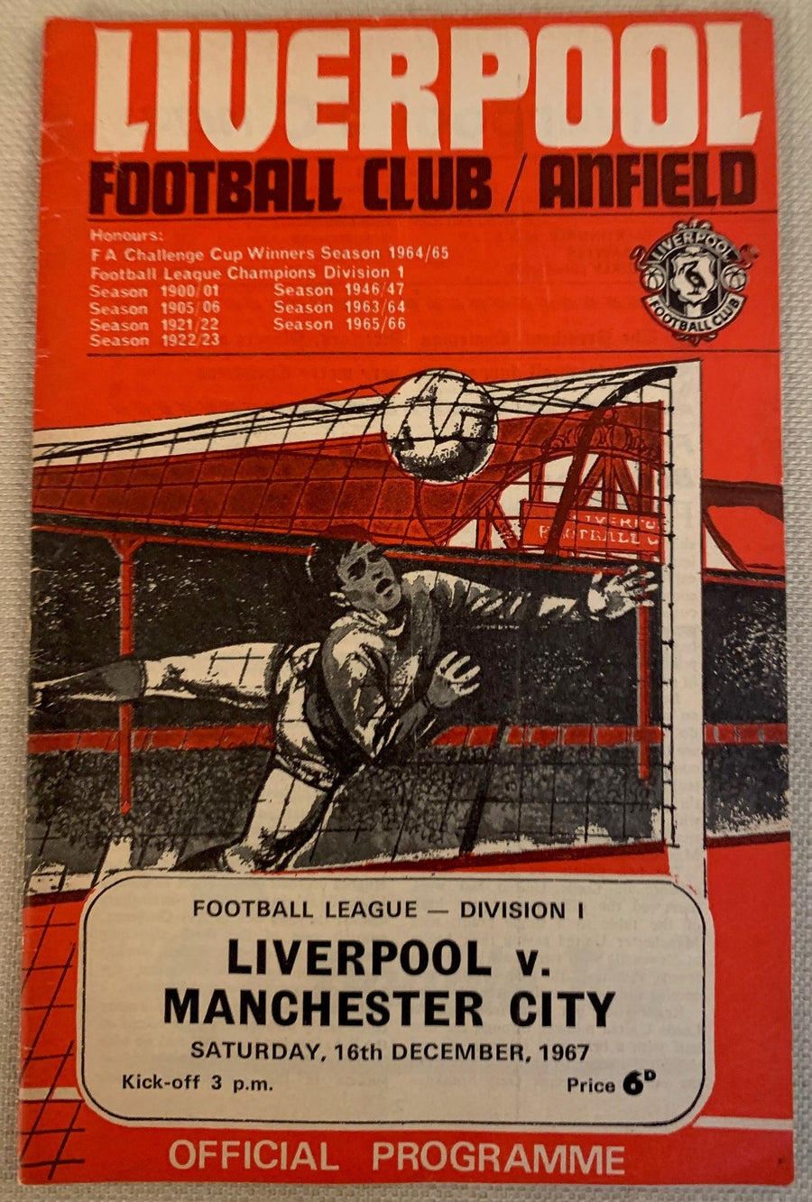 1967-16.12 - LIVERPOOL VS  MANCHESTER CITY
