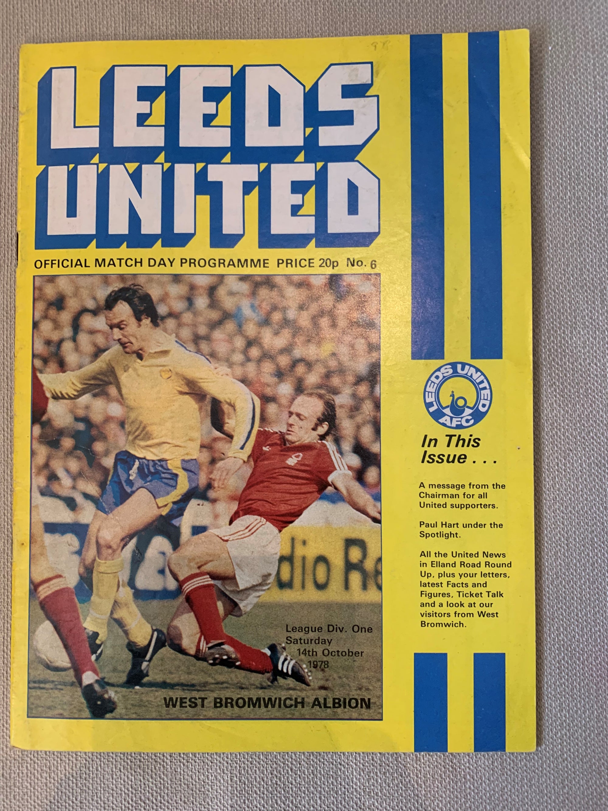 1978-14.10 - LEEDS UNITED VS WEST BROMWICH ALBION