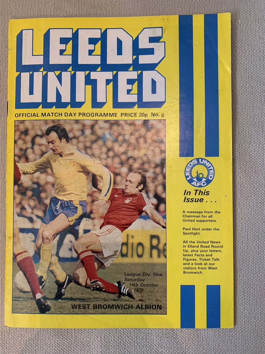 1978-14.10 - LEEDS UNITED VS WEST BROMWICH ALBION