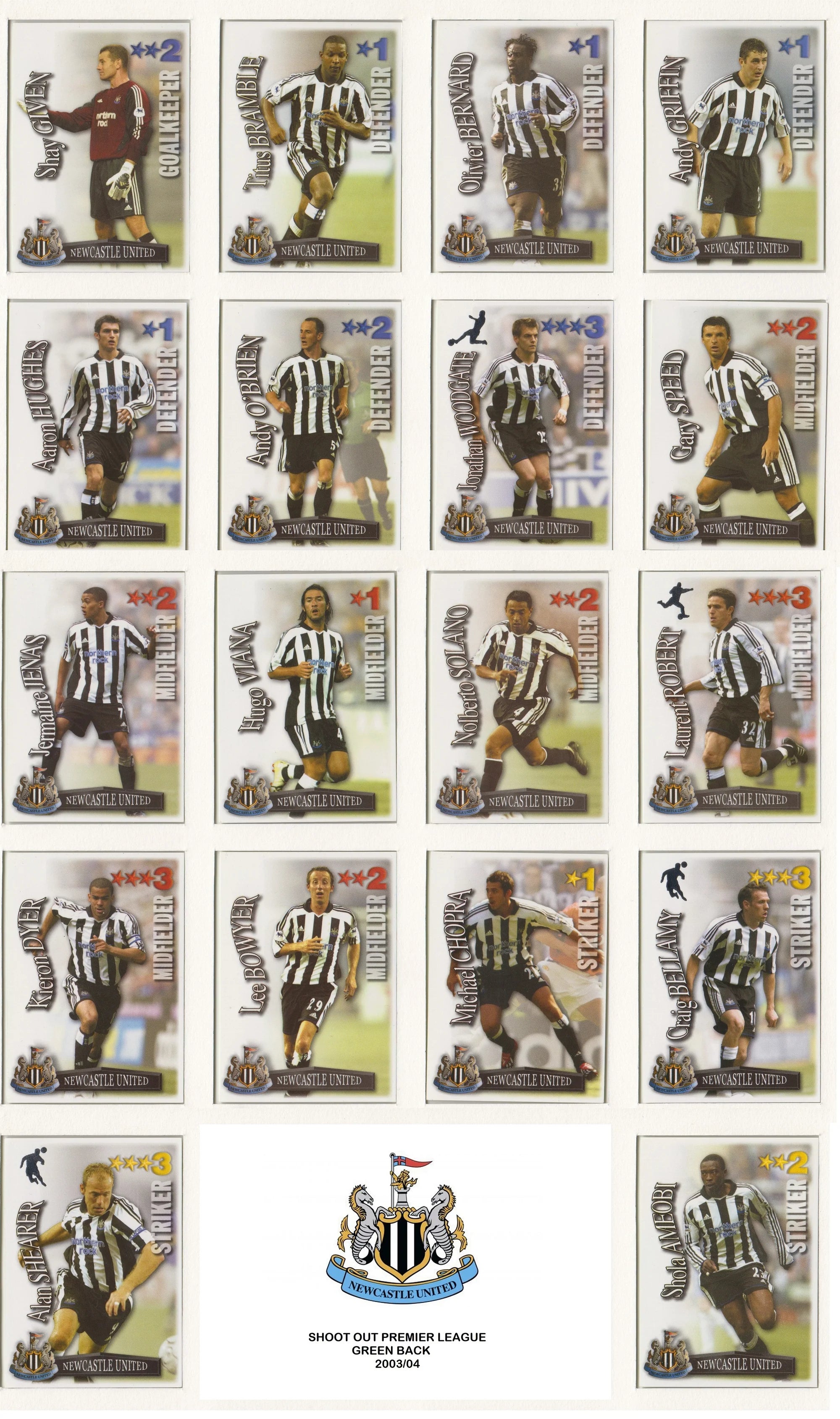 NEWCASTLE UNITED - LOT - SHOOT OUT - 4