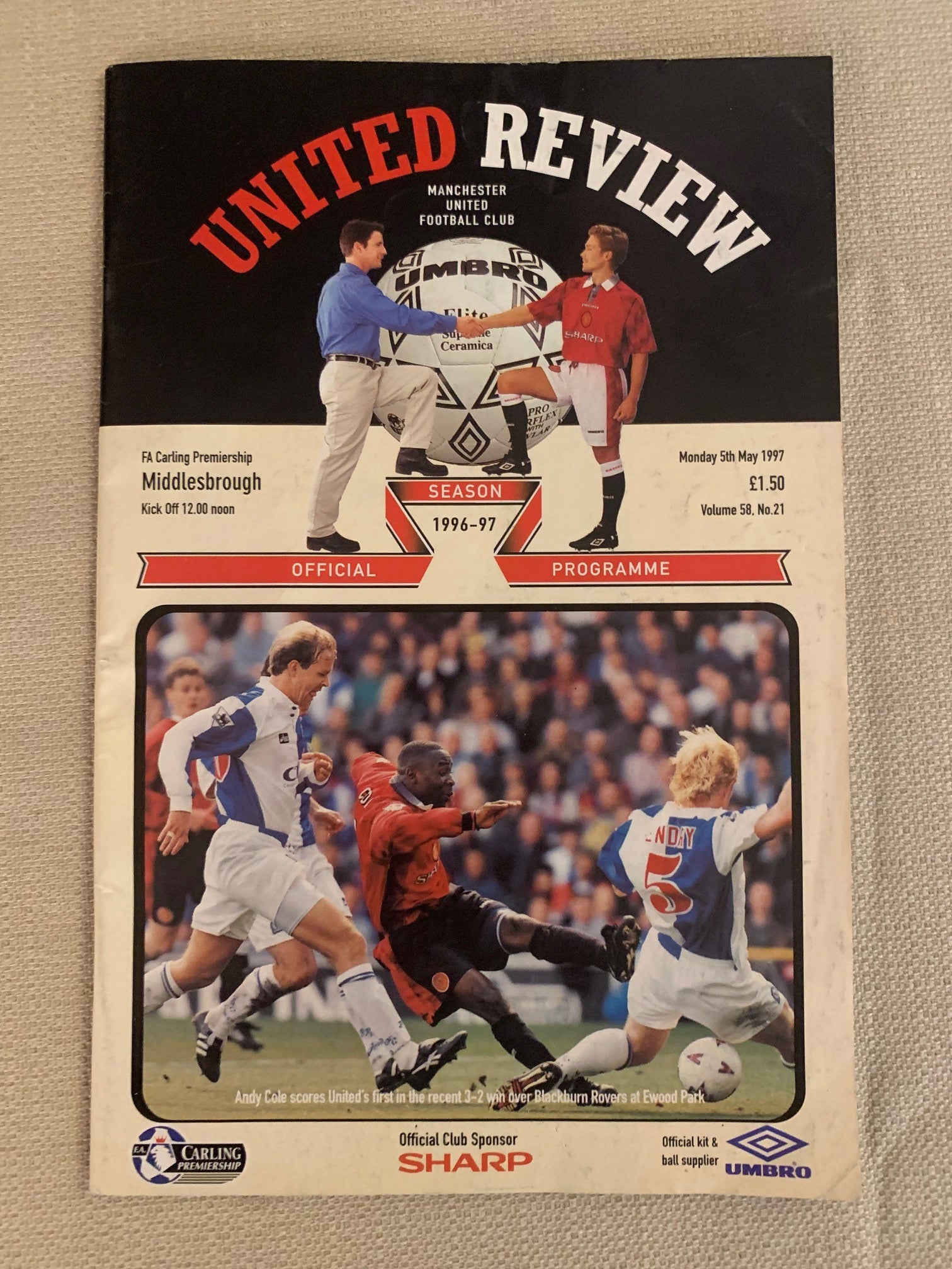 1997-05.05 - MANCHESTER UNITED VS MIDDLESBROUGH