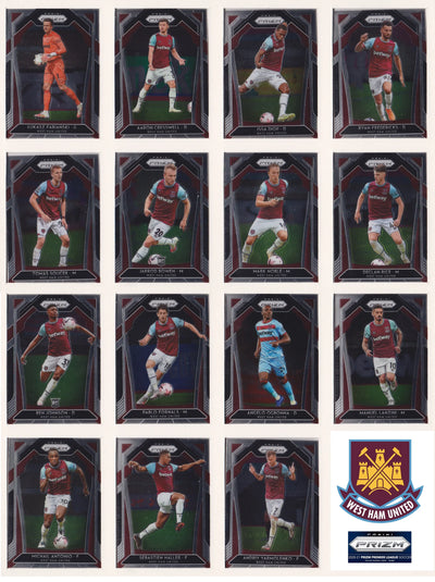 WEST HAM UNITED - "SUPERLOT" - PRIZM 2020/21 - 23 PARALLELLER/ INSERTS, 3 NUMMERERTE & LAGSETT