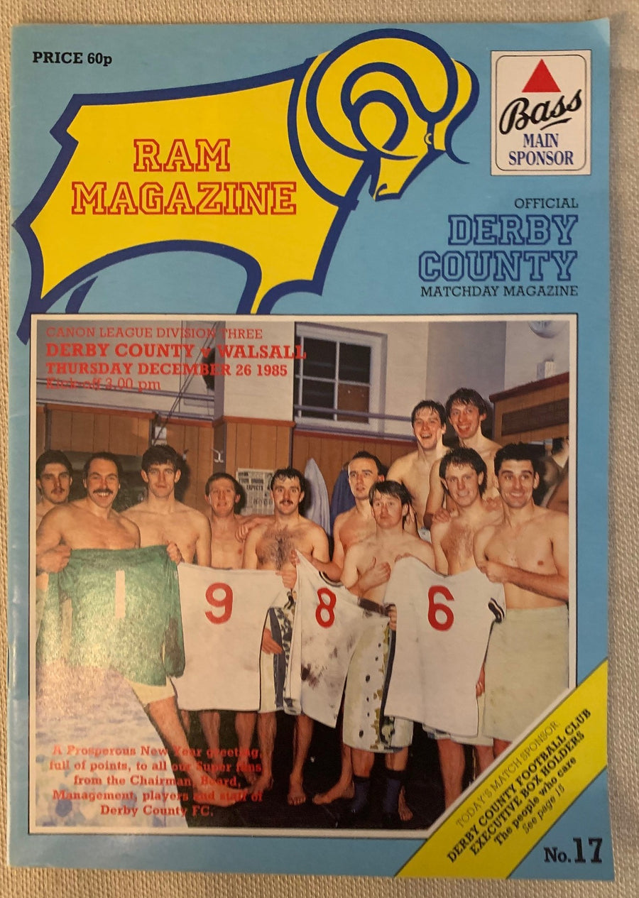 1985-26.12 - DERBY COUNTY VS WALSALL