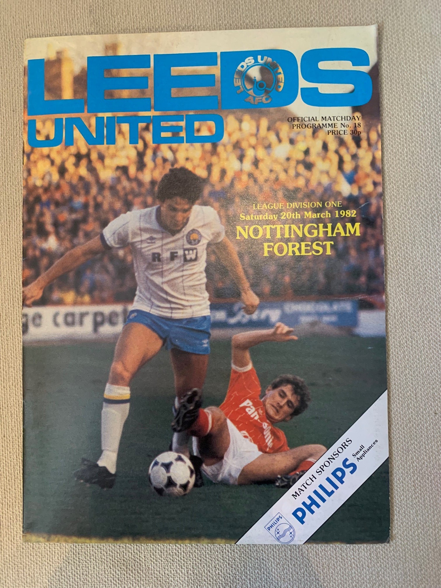 1982-20.3 - LEEDS UNITED VS NOTTINGHAM FOREST