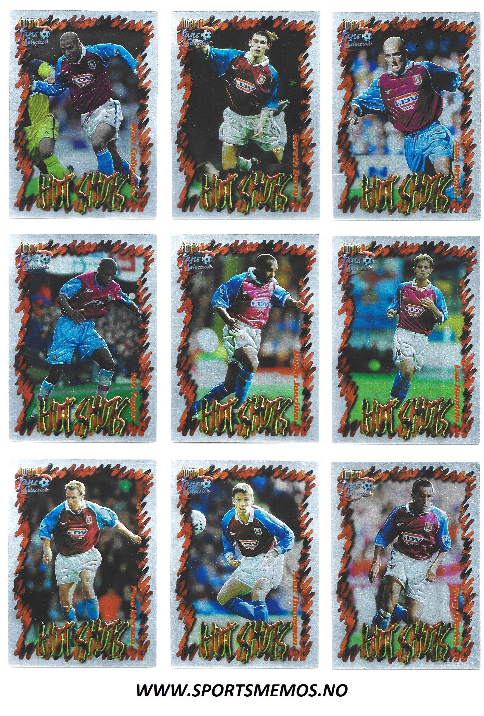ASTON VILLA - LOT - FUTERA FANS SELECTION 1999 - VORTEX OG CHROME