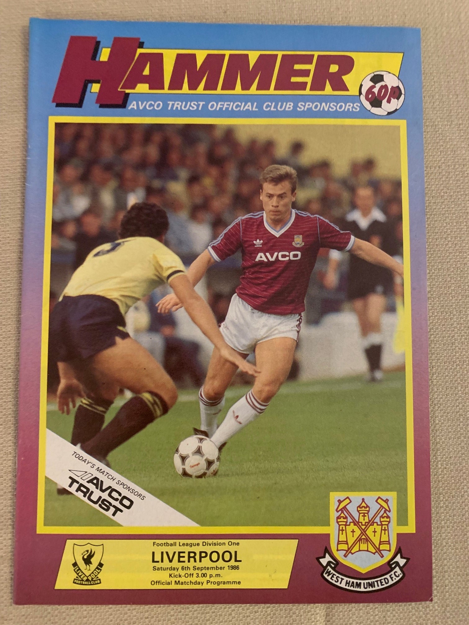 1986-06.09 - WEST HAM UNITED - LIVERPOOL