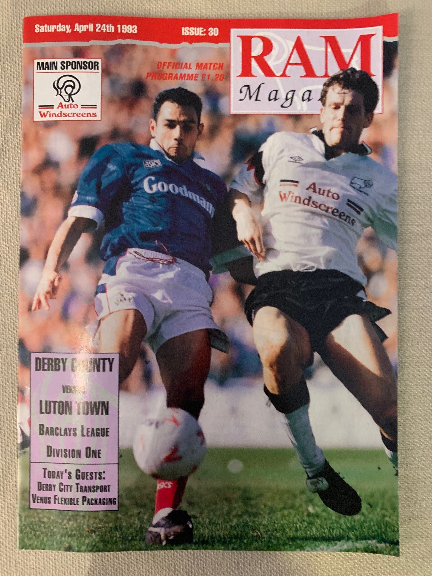 1993-24.04 - DERBY COUNTY VS LUTON TOWN