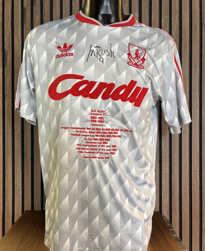 IAN RUSH - HONOURS SHIRT - SIGNERT DRAKT MED EKTEHETSBEVIS/COA