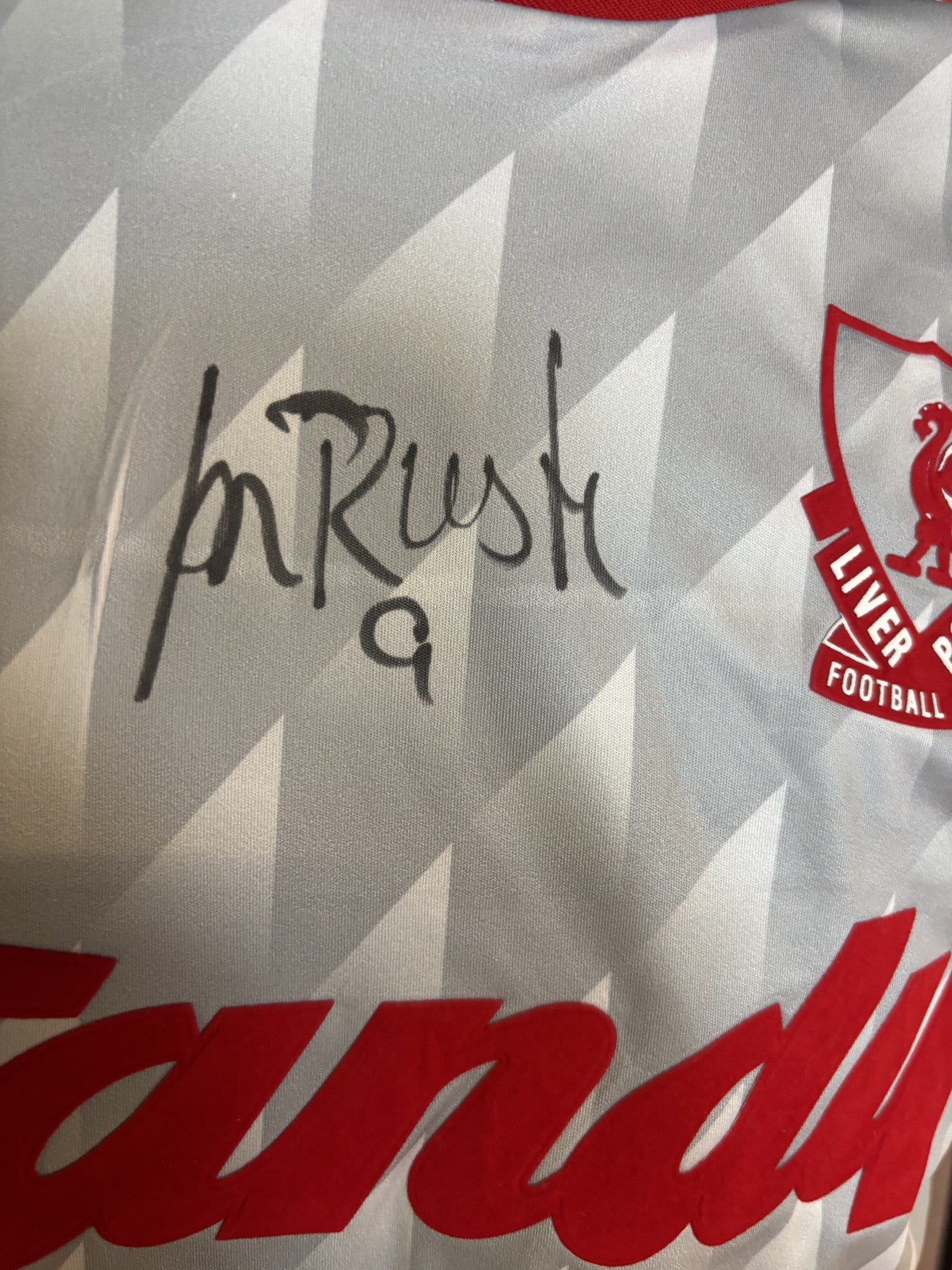 IAN RUSH - HONOURS SHIRT - SIGNERT DRAKT MED EKTEHETSBEVIS/COA