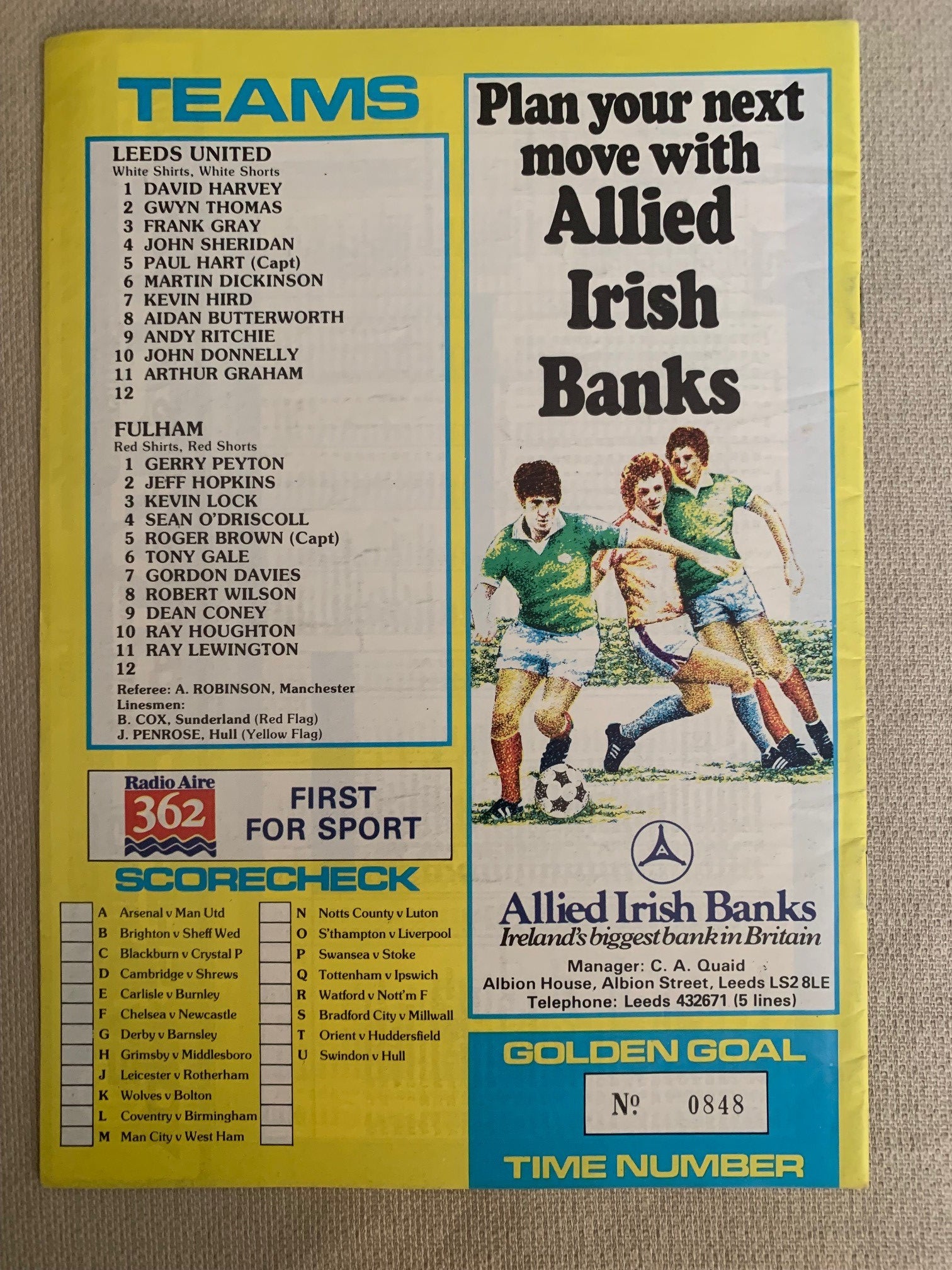 1983-16.4 -  LEEDS UNITED VS FULHAM