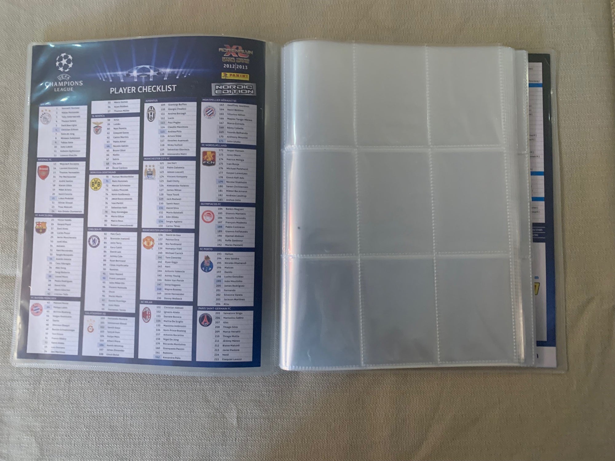 PANINI ADRENALYN XL CHAMPIONS LEAGUE 2012/13 - ORGINAL SAMLEPERM - MED PERSONLIG RABATTKODE