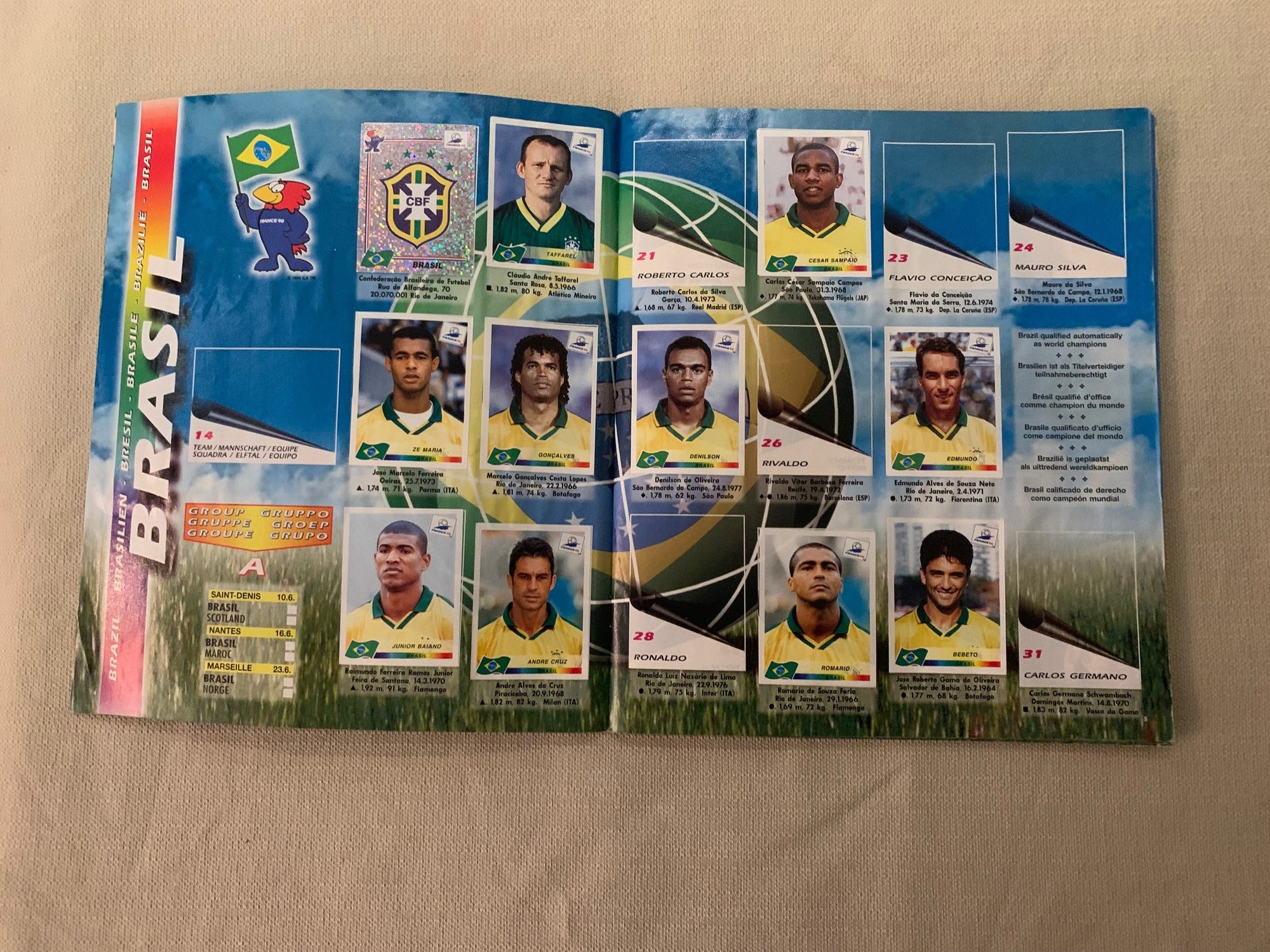 PANINI WORLD CUP FRANCE 1998 - STICKERS ALBUM