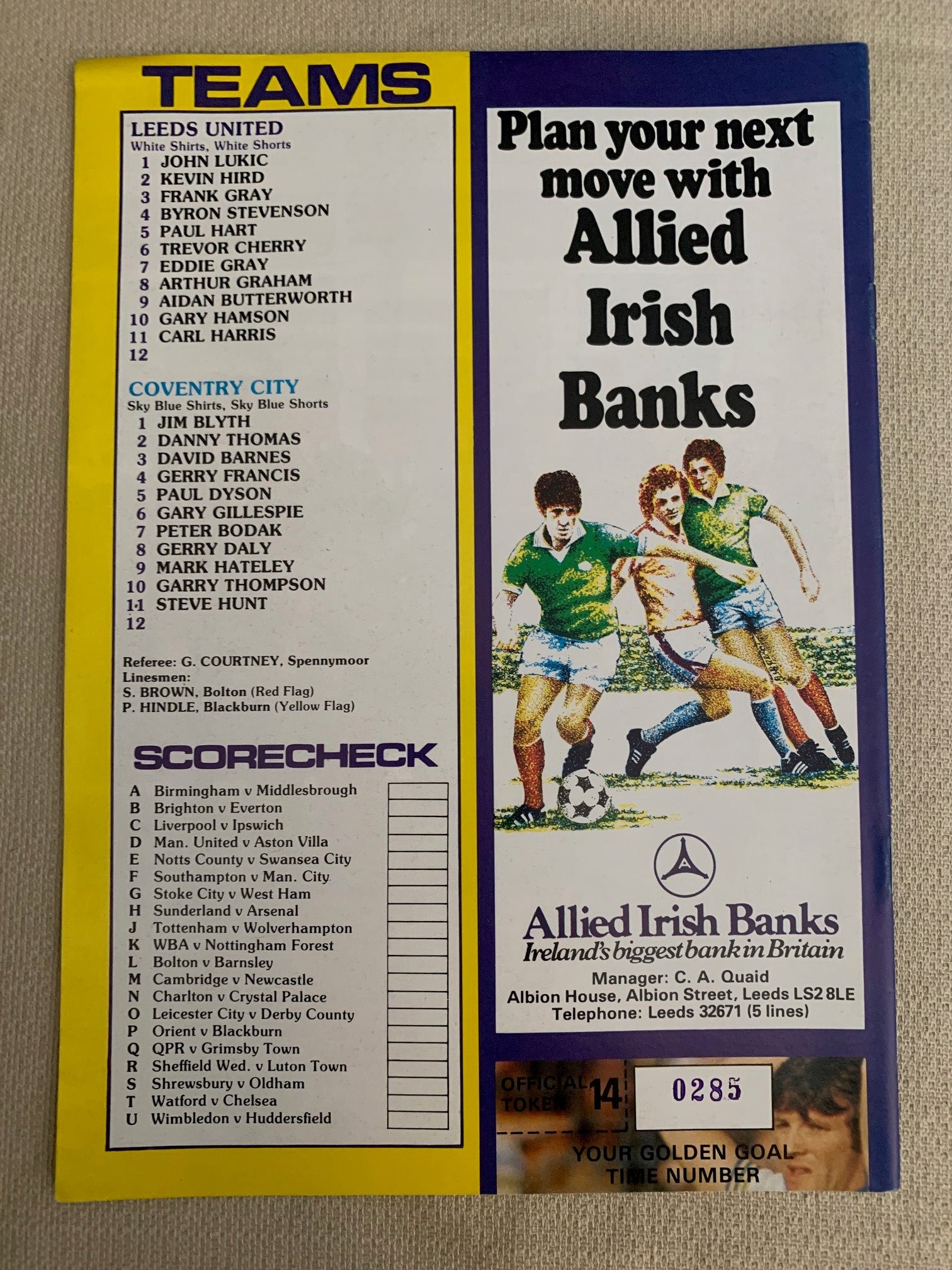 1982-06.02 -  LEEDS UNITED VS COVENTRY CITY